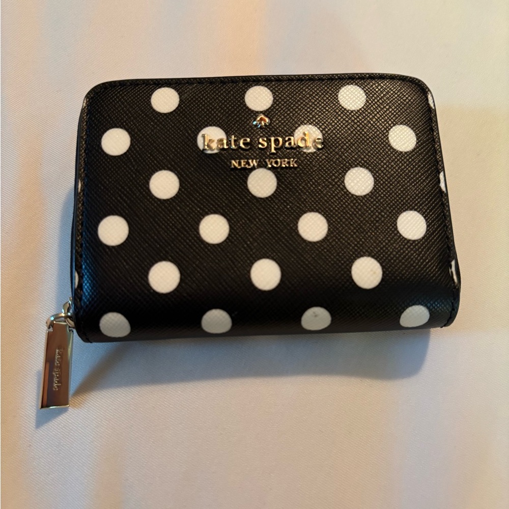 Kate Spade Black and White Polka Dot Wallet